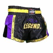 Legend Sports Kickboks broekje kids/volwassenen paars-goud polyester s...