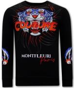 Montfleuri Sweater met print tiger couture