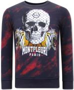 Montfleuri Sweater met print skull tiger