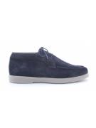 Giorgio 63750 donderk blauw suede instapper met bruine zool