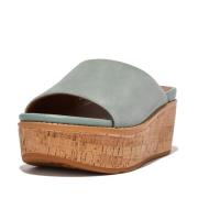 FitFlop Eloise cork-wrap suede wedge slides