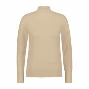 Red Button Top srb4066 turtleneck light camel