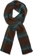 No Excess Scarf woven check ocean