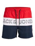 Jack & Jones Plus size zwemshorts jongens colorblock chinese red