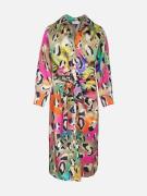 Mucho Gusto Zijden jurk scandicci kleurrijke luipaardprint