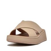 FitFlop F-mode leather flatform cross slides