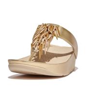 FitFlop Rumba beaded metallic toe-post sandals