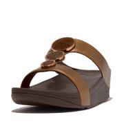 FitFlop Halo bead-circle metallic h-bar slides