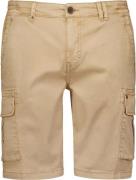 No Excess Korte broek cargo garment dyed + stone wash sand