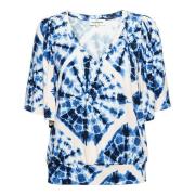 &Co Woman &co women top lindsey tie-dye light navy