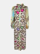 Mucho Gusto Dress mainz leopard hearts print with multicolor paisley