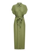 Jacqueline de Yong Jdysonya ss maxi shirt dress wvn army