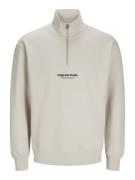 Jack & Jones Jorvesterbro sweat quarter zip hn s beige