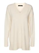 Vero Moda Vmgold link ls long v-neck pullover ecru