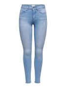 Only Onlblush life mid sk ak raw rea4347 blue denim