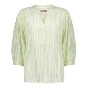 Geisha Blouse striped with lurex dessin