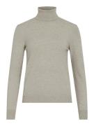 Vila Vicomfy ls roll-neck knit toppb zand