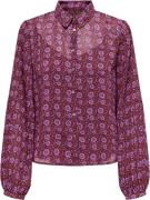 Only Onlstar life l/s plisse shirt ptm syrah/block boho