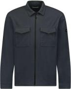 No Excess Overshirt met ritssluiting stretch dark steel