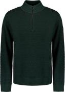 No Excess Pullover half zipper 2 coloured mel dark green