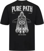 Pure Path Space shuttle 3d blueprint t-shirt black