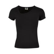 Urban Classics Dames organisch asymmetrisch t-shirt