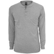 Urban Classics Heren basic henley t-shirt met lange mouwen