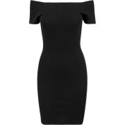 Urban Classics Dames ribbed off shoulder dress