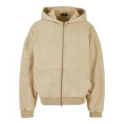 Urban Classics Heren 90's stone wash zwaargewicht full zip hoodie