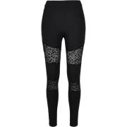 Urban Classics Dames legging met vlokjesprint mesh insert