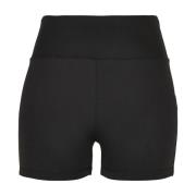 Urban Classics Dames hoge taille motorfiets hotpants