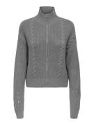 Jacqueline de Yong Justy ice l/s short zip cardigan