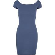 Urban Classics Dames ribbed off shoulder dress