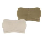 Urban Classics Dames gewatteerde bandeau top (set van 2)