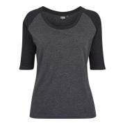 Urban Classics Dames contrast raglan 3/4 mouw top