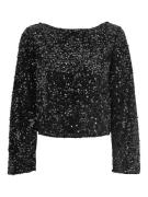 Jacqueline de Yong sara l/s bow sequins top jrs 15337655 detail