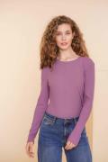 Geisha t-shirt rib long sleeves 42603-41 330 mauve