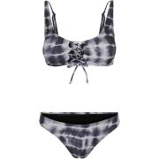 Urban Classics Dames tie dye vetersluiting bikini