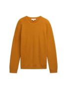 Tom Tailor Structure crewneck knit oker