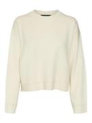 Vero Moda Vmgold piping ls o-neck pullover ga ecru