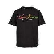 Urban Classics Jongens script logo t-shirt