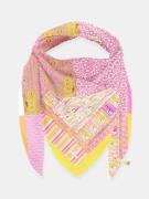 Mucho Gusto ® sjaal st. tropez roze geel hart patchwork