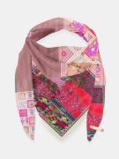 Mucho Gusto ® sjaal st. tropez rood roze bloem patchwork