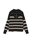 Vero Moda vmsaba stripe ls highneck blouse ga 10269246 black stripes