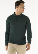 PRESLY & SUN Brad long sleeve knitted polo donker