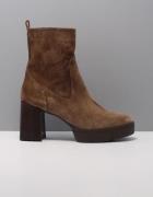 Unisa Enkellaarsjes dames bs taupe suede