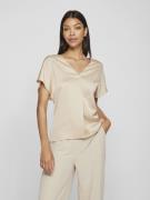 Vila Viellette v-neck s/s satin top no