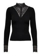 Only Onltilde l/s high neck lace top jrs