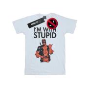 Marvel Avengers Dames deadpool i´m h stupid katoenen vriendje t-shirt