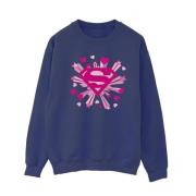 DC Comics Dames superman roze harten en sterren logo sweatshirt